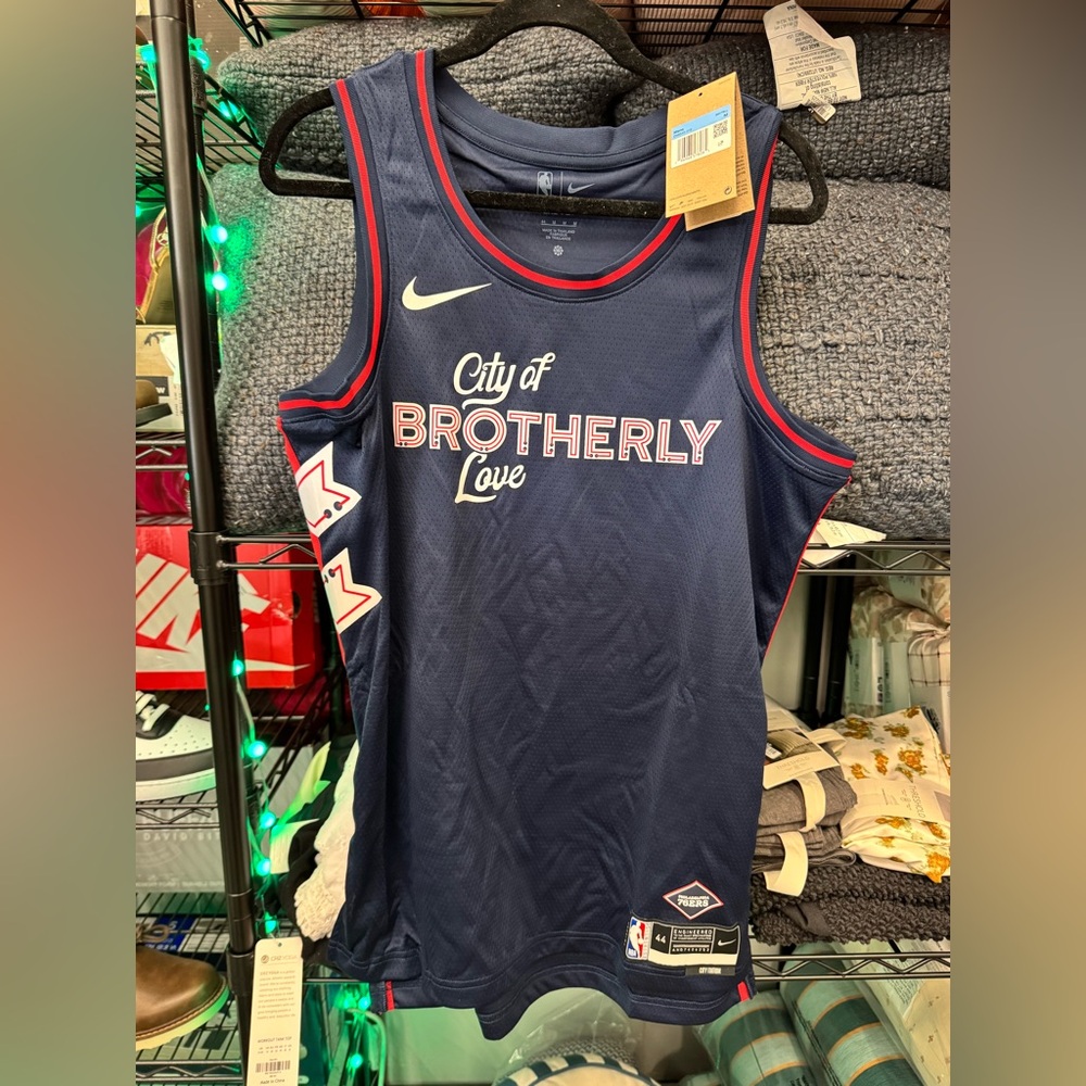 Nike Philadelphia 76ers Blank Nike City Edition Jersey Size Medium NWT